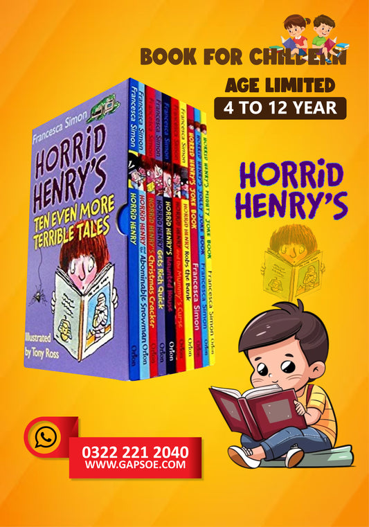Set of 1-10 Horrid Henry Books